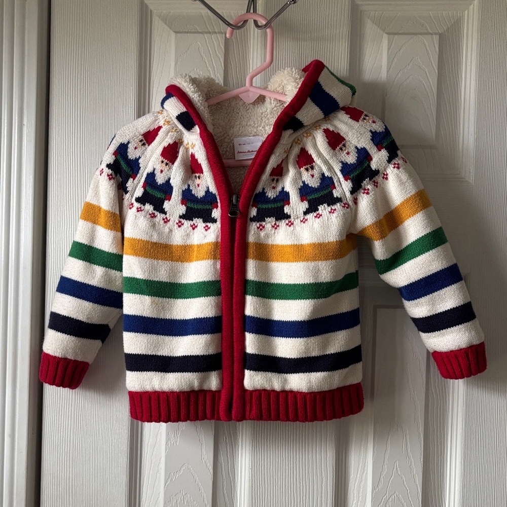 Hanna Andersson Red Zip-Up Hoodie